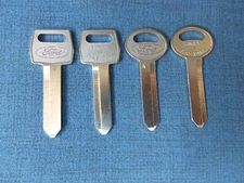 4 FORD LOGO KEY BLANKS 1967 - 1992