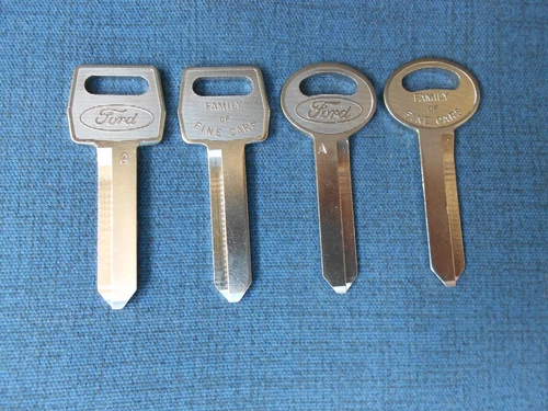 4 FORD LOGO KEY BLANKS 1967 - 1992