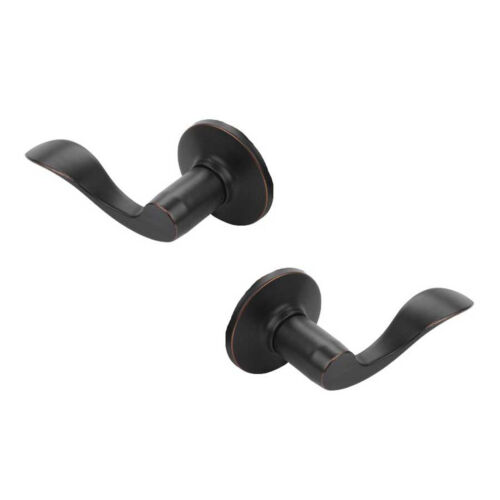 Aged Oil Rubbed Bronze Dummy Door Hardware Lever Set - Picture 1 of 1