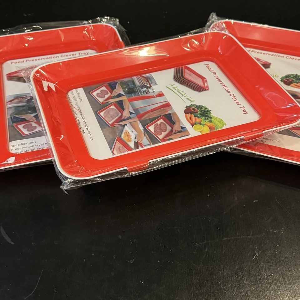 Bandeja creativa de conservación de alimentos - Contenedores de almacenamiento de herramientas de cocina 3 piezas ¡NUEVO! Foto 3 de 4