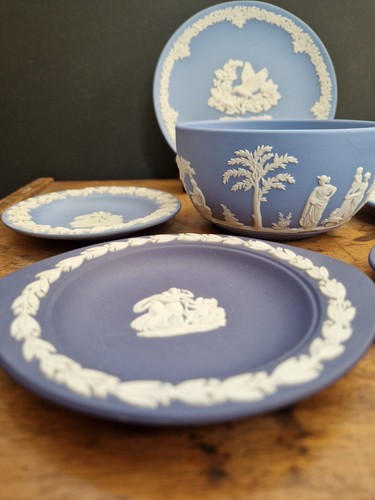 Vintage Collection Wedgwood Jasperware Job Lot Blue Bowl Plates Oval Dishes ect - Bild 7 von 18