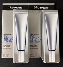 Neutrogena Rapid Wrinkle Repair Retinol Eye Cream 0.5fl.oz. 14ml Lot of 2 NIB
