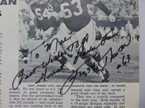 Vintage 1962 Green Bay Packers Yearbook Football Program NFL Sign Uzzy Thurston - Picture 9 of 19