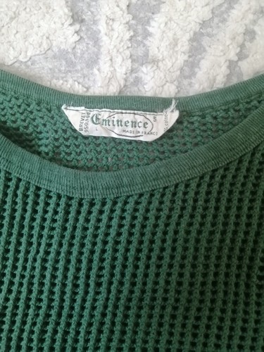 Eminence France Mesh Tank Top Thong Shirt Green Vintage Mesh Tank Top Size L / 5 - Picture 2 of 9