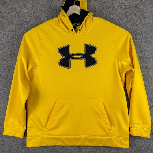 Under Armour Hoodie Herren XL gelb UA Storm Armour Fleece Logo Pullover 1241995