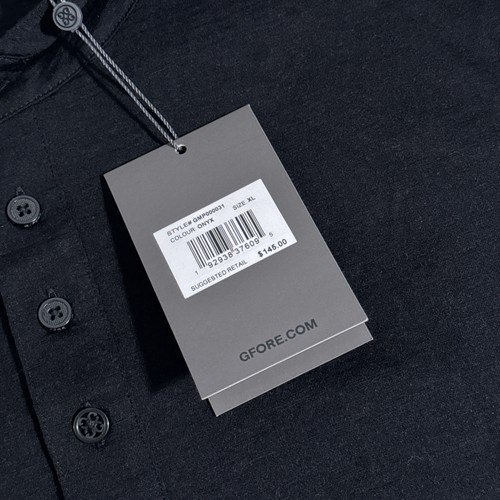 NEW G/Fore Men's Size XL Onyx Black Lightweight Merino Wool Blend Polo Shirt - Picture 5 of 7