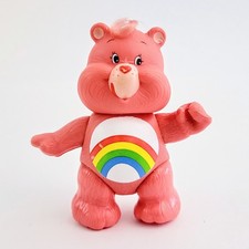 Vintage Kenner Care Bears Poseable Figure Cheer Bear Pink Rainbow 1983 80s Toy