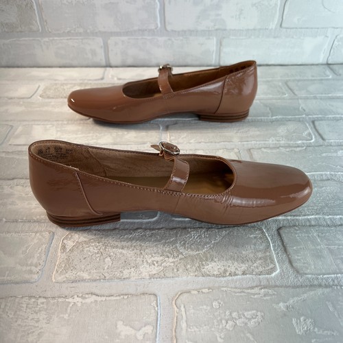 Naturalizer Kelly Mary Jane Ballet Flats 8 M Beige Patent Leather Comfort Shoes - Picture 8 of 10