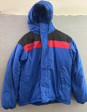 Vtg Columbia Ski Jacket Mens Sz 18/20 Purple Blue Long Sleeve Color Block