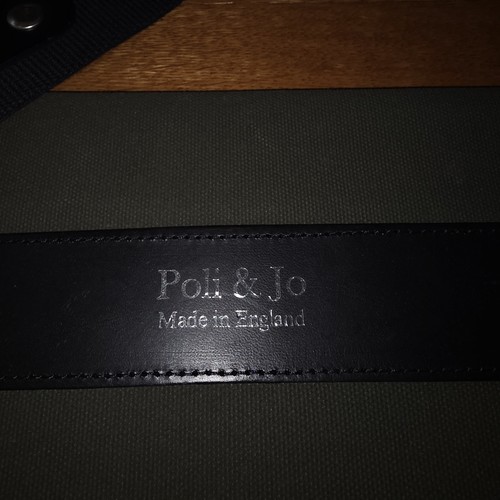 Poli & Jo S5D1 Clutch Pouch Slim Army Green Canvas Bag Made In England - Picture 6 of 11