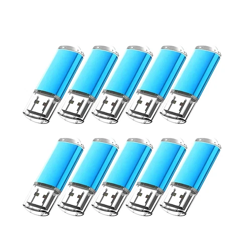 10x USB Stick 2.0 Blau Memory Speicherstick Speichermedien Flash Drive USB 2 GB