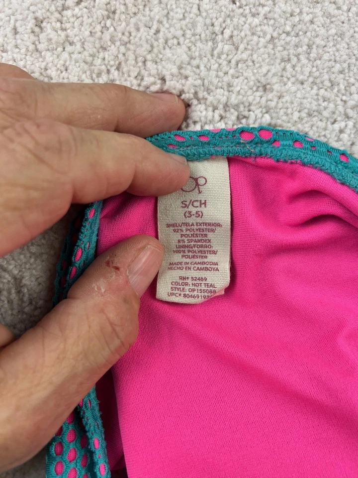 OP Bikini Parte Inferior Mujer Pequeña Caliente Rosa Teal Corbata Lateral Traje de Baño Forrado Crochet Natación Foto 4 de 4