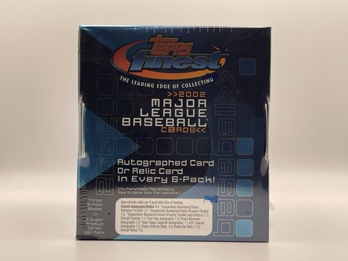 Topps Finest 2002 Major League Baseball Cards Factory Sealed Three 6-Pack Boxes - Picture 2 of 6