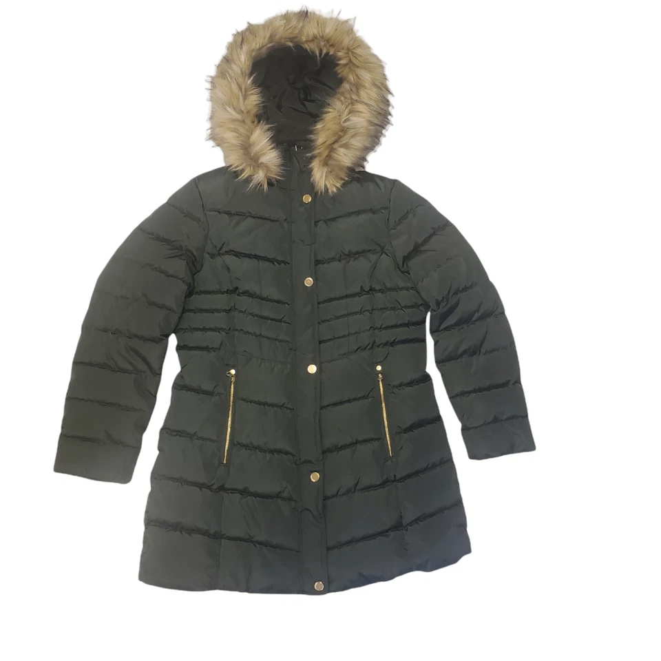 Abrigo acolchado con capucha para mujer INC International Concepts verde oscuro grande precio de venta sugerido por el fabricante 2... Foto 3 de 4