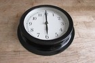 Ikea  DEKAD Round Black Metal Wall Clock 22.5cm Diameter
