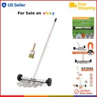 Magnetic Pick Up Sweeper Alloy Steel 15-inch Heavy Duty Yard Tool with Wheels