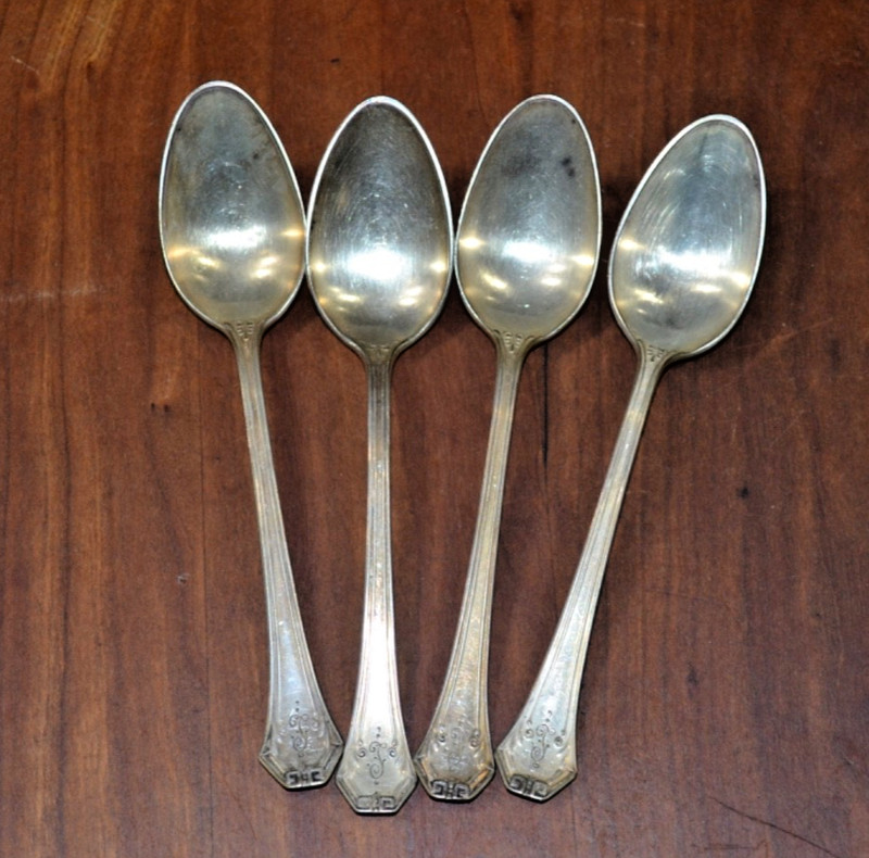 Vintage Reed & Barton Pompeian Teaspoons Set Of 4