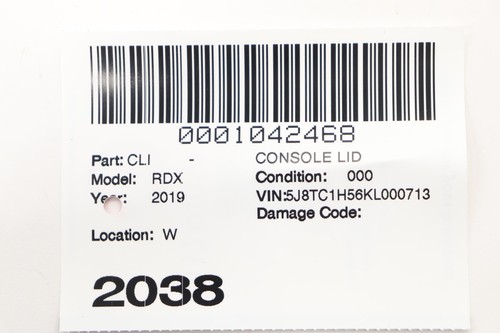 2019 - 2025 ACURA RDX FRONT CENTER CONSOLE REARWARD TRIM COVER OEM 83406TJBA0 - Picture 12 of 12