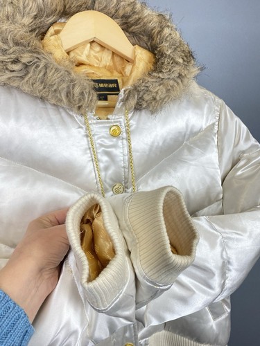 Chaqueta con Capucha de Piel Rocawear Y2K De Colección Para Mujer Talla L Bordada Plateada Top Down - Imagen 4 de 14