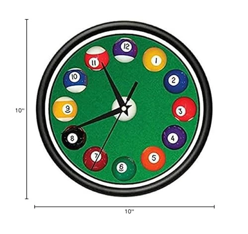 Pool Balls Wall Clock Hall Billiards Game Room cue - Picture 2 of 2