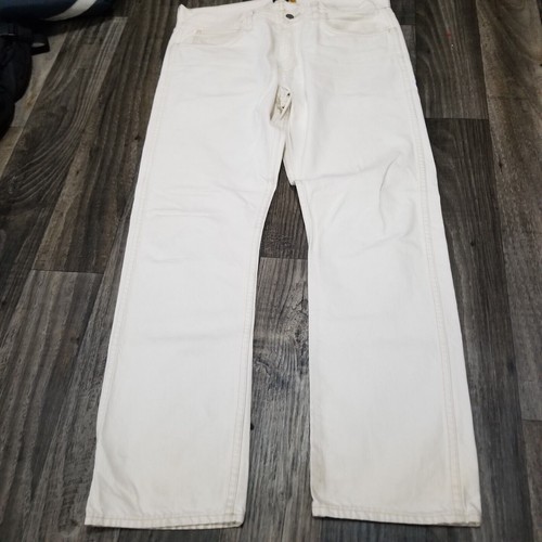 J.Crew Every Stitch Considered 770 Denim Jeans White Preppy 34x32 Discolored - Picture 3 of 18