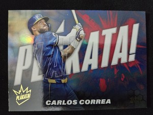 2025 Topps Series 1 - Carlos Correa PLAKATA SSP #PLAK-13 Minnesota Twins