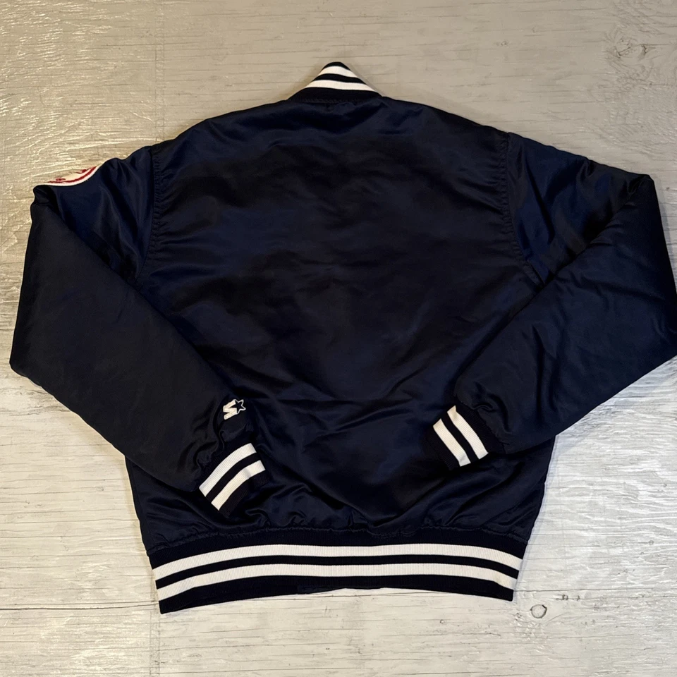 Vintage 90s MLB Starter New York Yankees Satin Baseball Jacket Sz Medium - Image 2 of 4