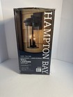 Hampton Bay Hamilton Exterior Wall Light Lantern Black Clear Glass 16.5x9