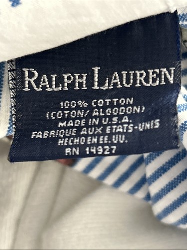 Ralph Lauren Polo Bear Allover-Druck gestreifter Kissenbezug 19”x40” Hergestellt in den USA (1) - Bild 4 von 5