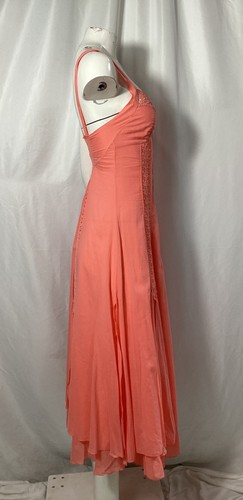 Vestido largo Charo Ruiz cuello en V en algodón para mujer coral Xs - Imagen 7 de 9