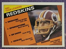 1984 Topps #375 John Riggins Washington Redskins Team Leaders Football card HOF