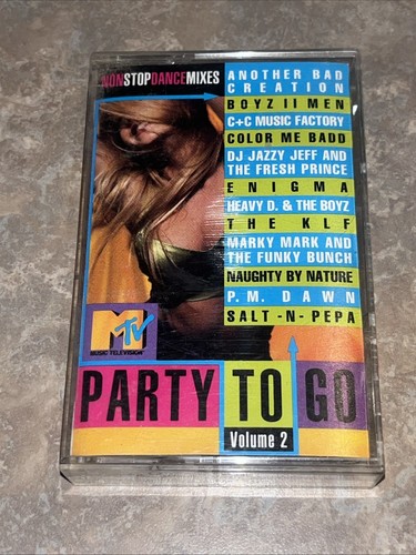 MTV Party to Go, Vol. 2 by Various Artists Vintage Cassette 1992 ***TESTED***