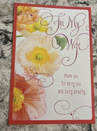 Birthday For My Wife Thank You For Being Amazing 5.5”x8” Hallmark Greeting Card - Picture 3 of 11