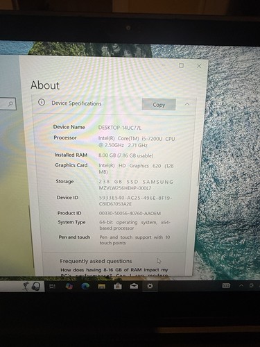 Portátil Lenovo ThinkPad Yoga 370 2 en 1 Core i5-7200U 8 GB 256 GB SSD Windows 10 - Imagen 9 de 14