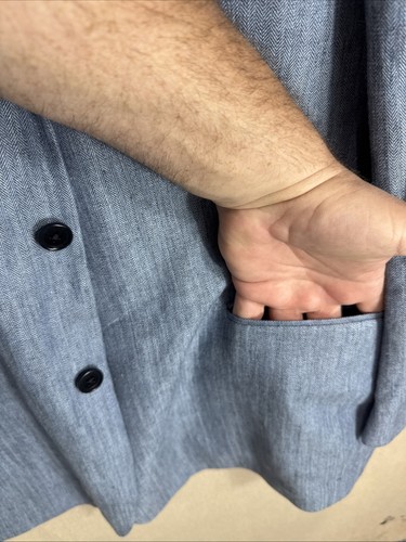 Giacca blazer sportivo Brooks Brothers uomo 46R blu chiaro 100% lino vestibilità reggente usata in ottime condizioni - Foto 4 di 16