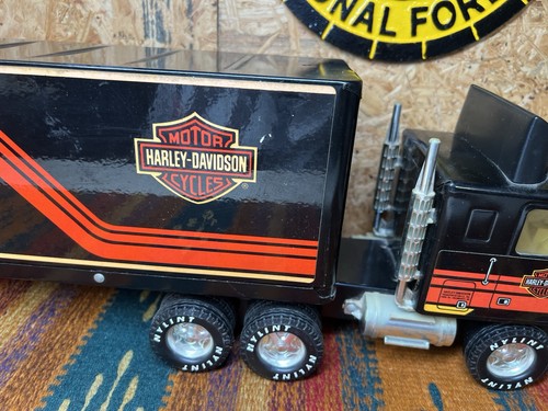 Vintage Nylint Harley-Davidson Tractor Trailer Steel Truck Semi - Picture 11 of 19