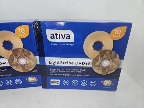 2 Ativa LIGHTSCRIBE Blank DVD-R NEW 10-Pack w Slim Jewel Cases 16x 700MB 80min - Picture 2 of 9