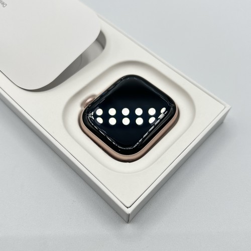 Apple Watch Series 10 42 mm or rose avec bracelet sport fard à joues clair - S/M - Excellent - Photo 4 sur 8