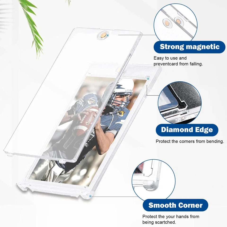 Paquete de 50 Portatarjetas Magnéticas 35PT Protección UV-V Estuche Rígido para Tarjetas de Juego Coleccionables Foto 3 de 4