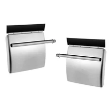 24"x24" Stainless Steel Quarter Fenders w/Tube Bracket for Truck Volvo Peterbilt