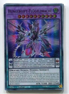 Yu-Gi-Oh! Hungergift Flügeldrache Super Rare BLZD-DE031