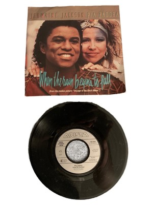Jermaine Jackson Pia Zadora When The Rain Begins To Fall Vinyl Single 7''