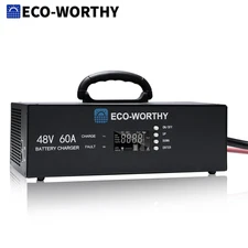 ECO-WORTHY 48V Lithium Battery Charger 0-60A Adjustable Current 90-260V Input