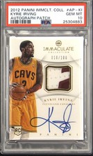 2012 PANINI IMMACULATE COLL AUTO PATCH #AP-KI KYRIE IRVING #/100 PSA 10 AUTO