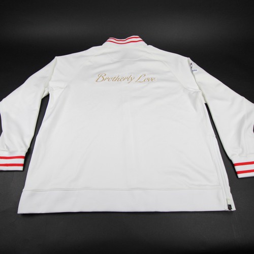 Philadelphia 76ers Nike NBA Authentics Dri-Fit Jacket Men's White New - Picture 3 of 6