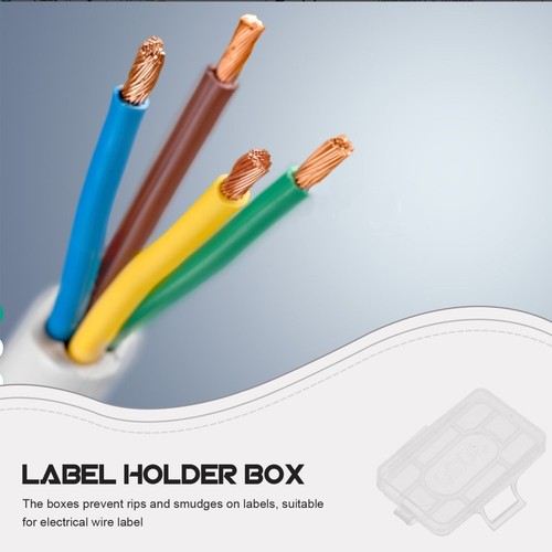 100 Pcs Cable Identification Box Wire Number Labels Name Badge Holders - 第 4/12 張圖片
