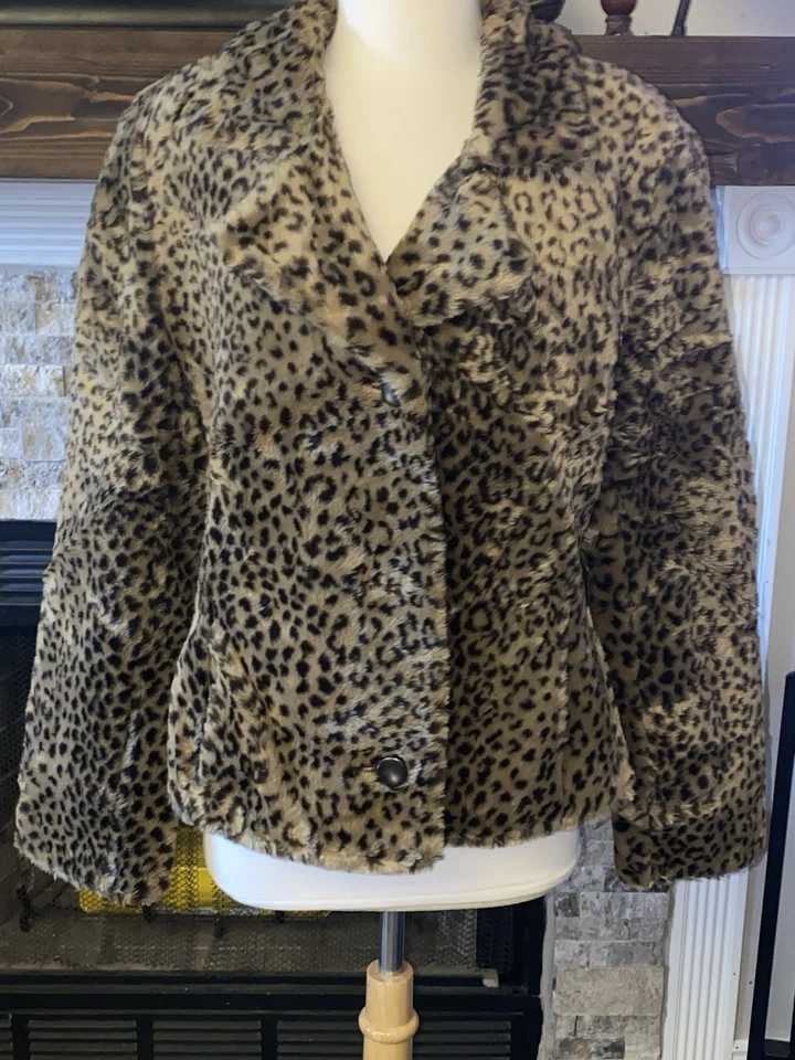 Chaqueta Vintage Blushe By Speigal Estampado Leopardo Como Nueva Talla L Foto 2 de 4
