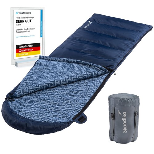 Skandika Dundee Decken Schlafsack 220×80cm koppelbar -20°C RV rechts B-Ware
