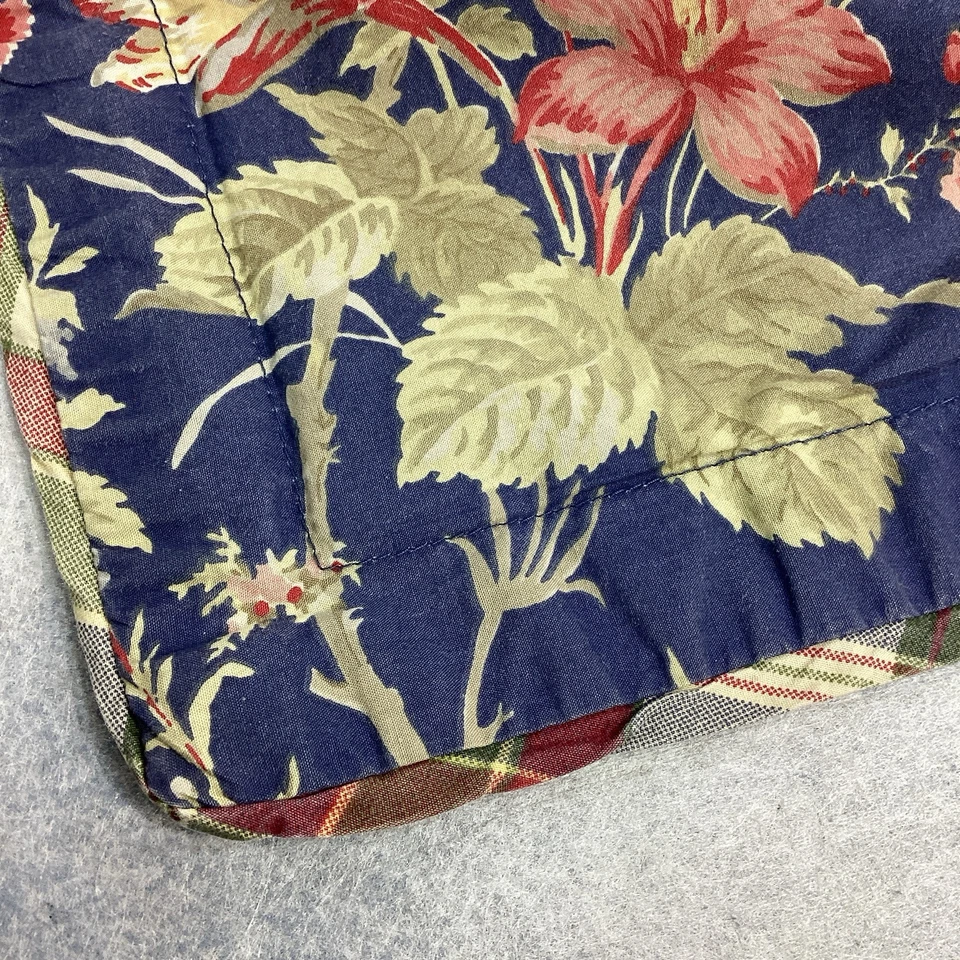 Ralph Lauren Chaps CAPE COD King Almohada Funda Falsa Azul Grande Floral Foto 3 de 4