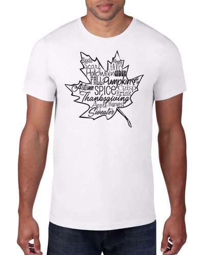 Fall Leaf T-Shirt Leaves Fall Autumn Harvest Pumpkin Cute Unisex Outfit Gift - Picture 7 of 7